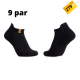 iZ Sock 9pak sports ankelstrømper i sort m.bomuld ( NY KOLLEKTION )