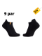 iZ Sock 9pak sports ankelstrømper i sort m.bomuld ( NY KOLLEKTION )