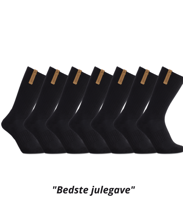 iZ Sock 7pak sportsstrømper med bomuld i sort