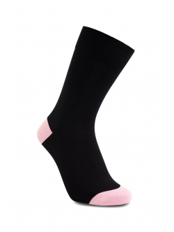 iZ Sock bambusstrømper i lyserød hæl og tå til unisex